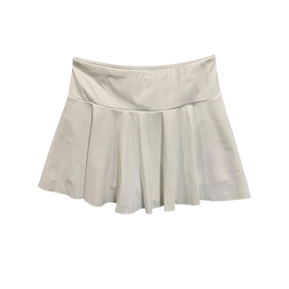 Small White Tennis Skirt Pleated Ball Pockets Undershorts 14" Length